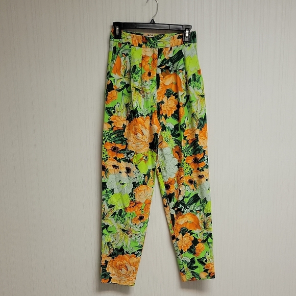ASOS Edition women's  Floral High-Waisted Pants,  Sz 2. New With Tags Cotton - Picture 2 of 6
